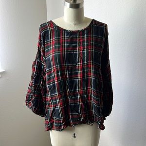 LOFT plaid top